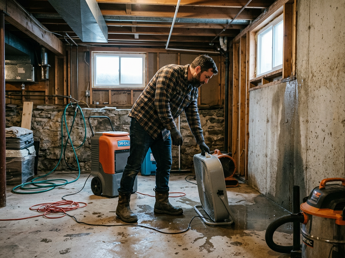 How to Dry Out a Flooded Basement After Michigan Snowmelt